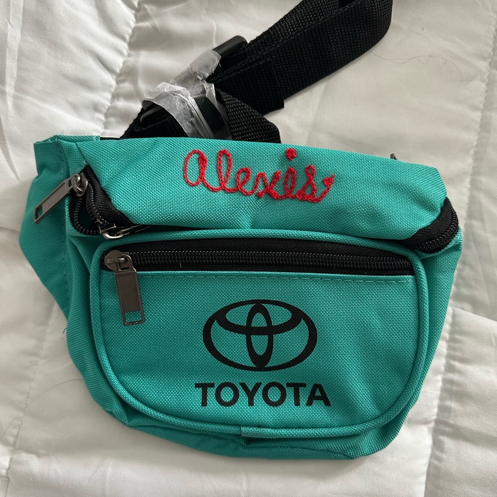 Toyota Teal Waist Bag Alexis embroidery